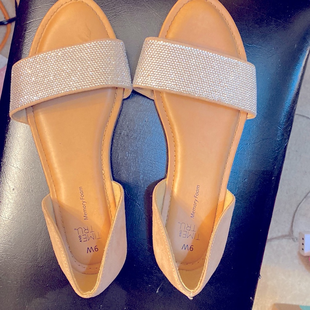 Rose gold diamond sandals